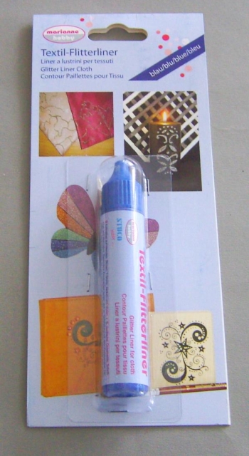 Textil-Flitterliner 25 ml blau