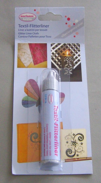 Textil-Flitterliner 25 ml silber