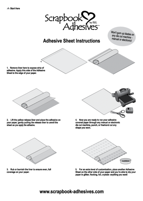 Scrapbook Adhesives Adhesive Sheets 6 x 12 Inch