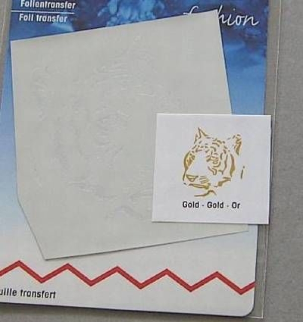 GOLDZACK Folientransfer Tigerkopf gold 6 x 7 cm