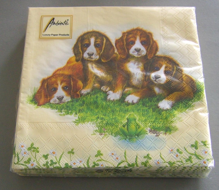 Ambiente Cocktail Serviette 33 x 33 cm pro Four Doggies