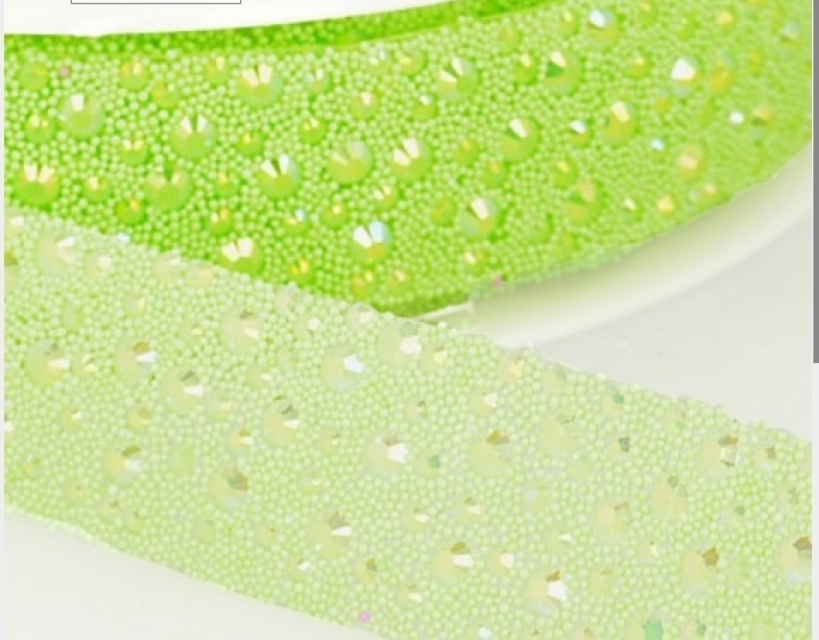 Thermoadhesive Bubbles Trim 22 mm breit pro Meter Vert Anis /Grün