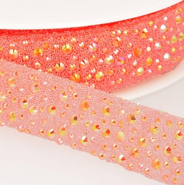 Thermoadhesive Bubbles Trim 22 mm breit pro Meter orange