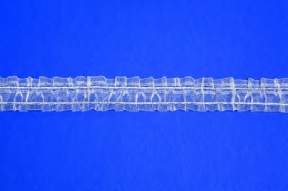 Transparentes Kräuselband MONZA pro Meter