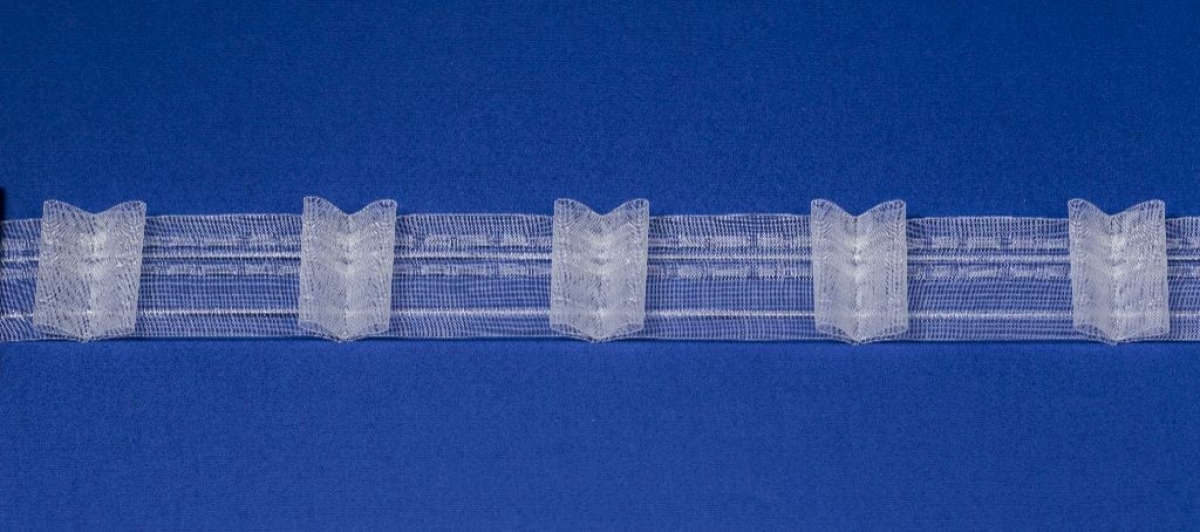 Transparente Stehfalte HULA pro Meter