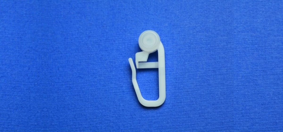 Rollen-Faltenhalter weiss 8 mm pro Stück