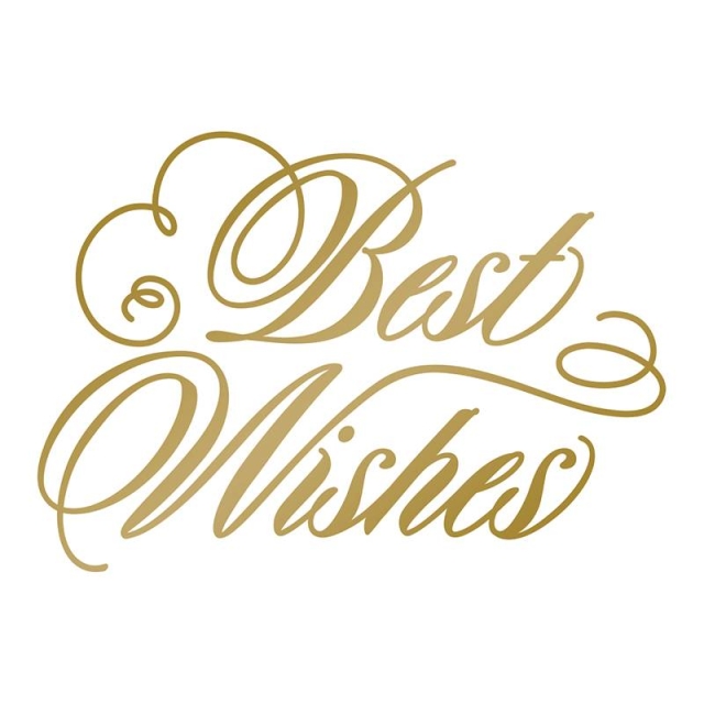 Couture Creations Anna Griffin Hotfoil Stamp Best Wishes