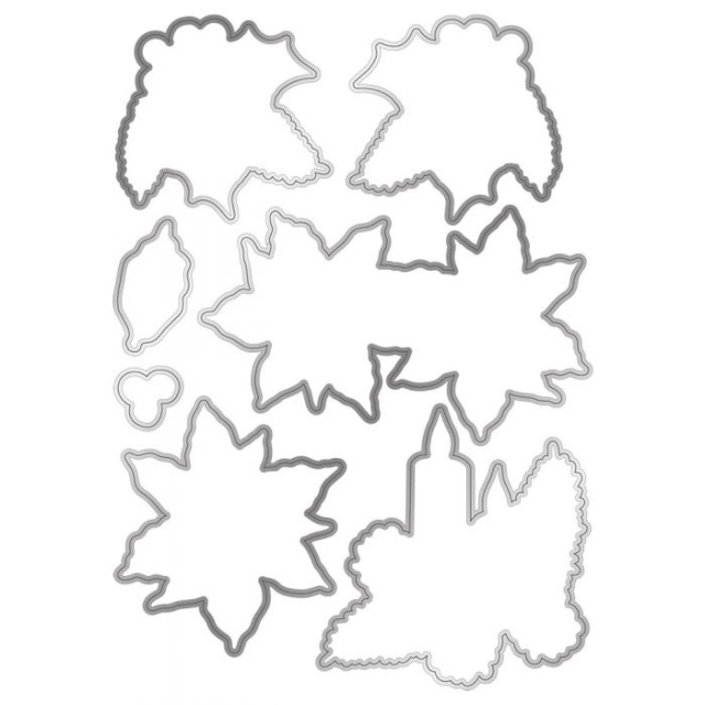 Gemini Stamp & Die Stempel und Stanzschablone Poinsetta Delights