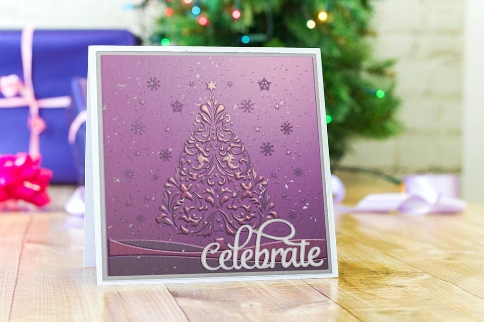 Gemini 3D Embossing Folder Prägeschablone Ornate Christmas Tree