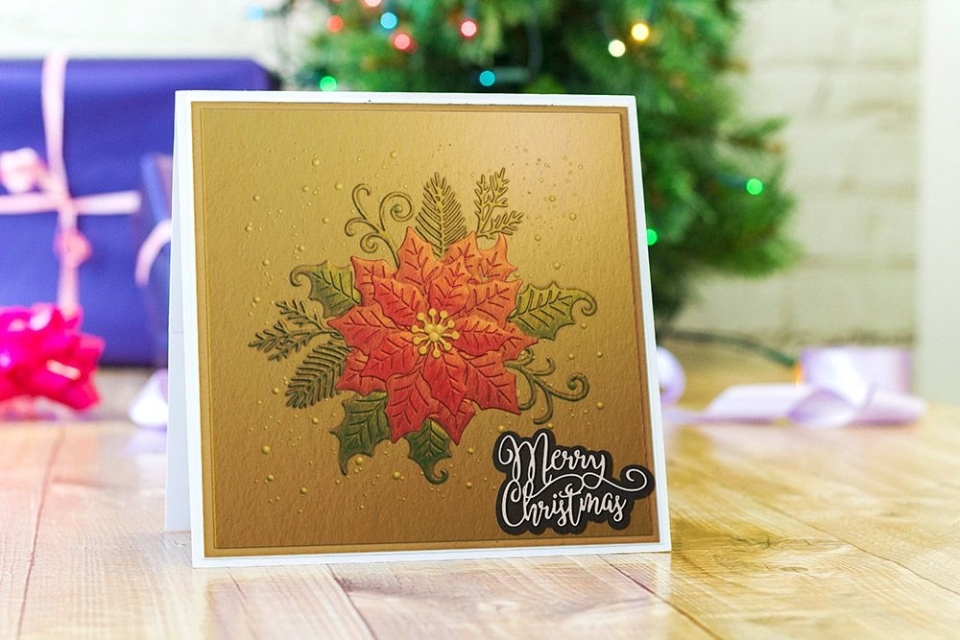 Gemini 3D Embossing Folder Prägeschablone Elegant Poinsetta