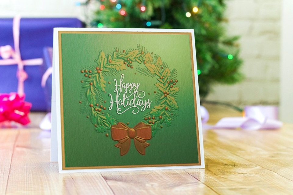 Gemini 3D Embossing Folder Prägeschablone Rustic Wreath