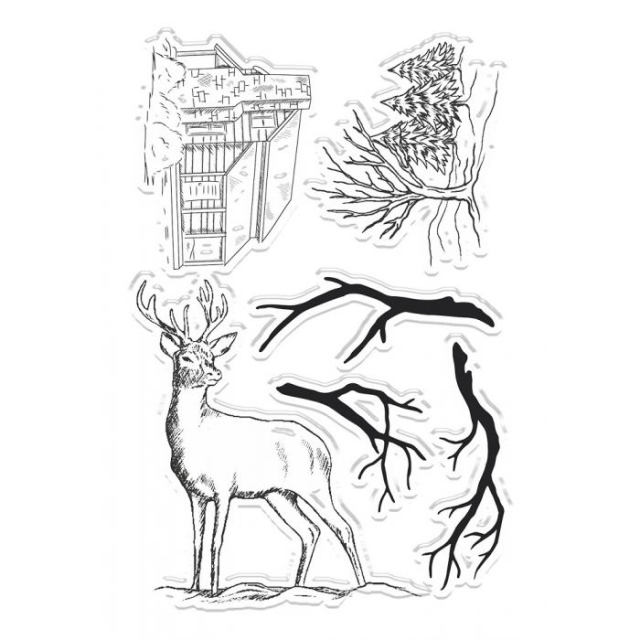 GEMINI Stamp & Die Stempel und Stanzschablone Woodland Embellishments