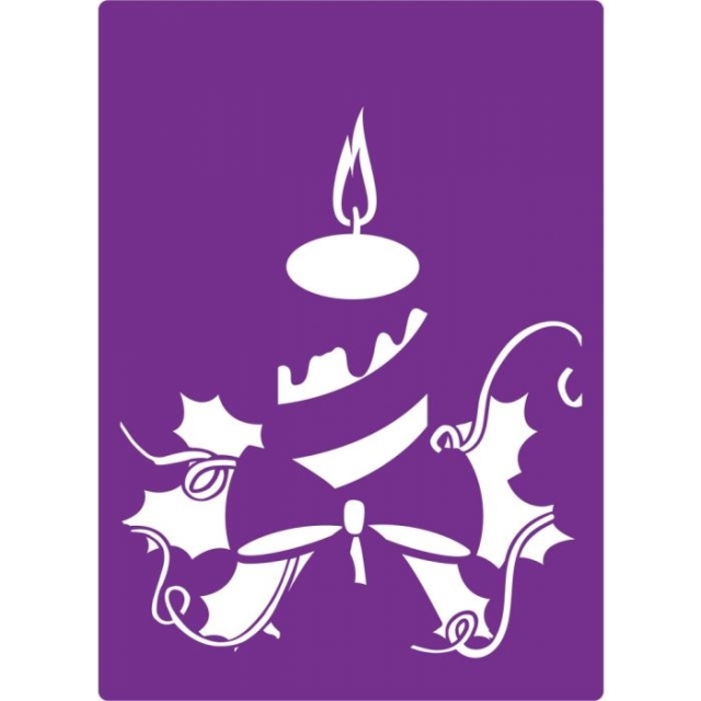 Gemini 3D Embossing Folder & Stencil Prägeschablone & Stencil Festive Candles
