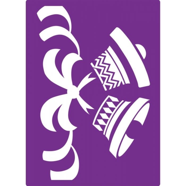 Gemini 3D Embossing Folder & Stencil Prägeschablone & Stencil Jingle Bells