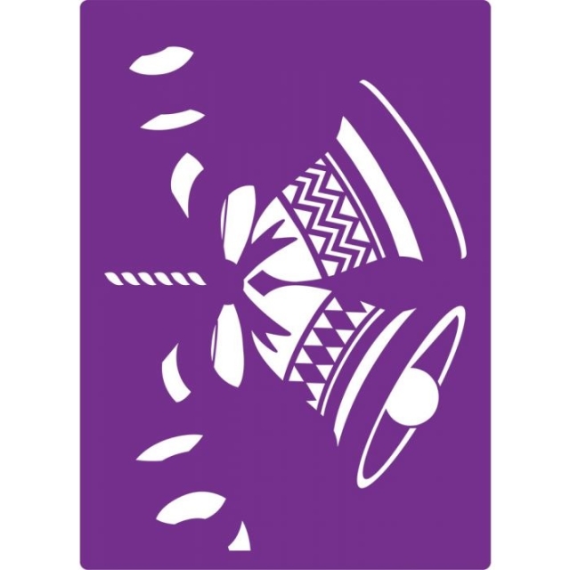 Gemini 3D Embossing Folder & Stencil Prägeschablone & Stencil Jingle Bells