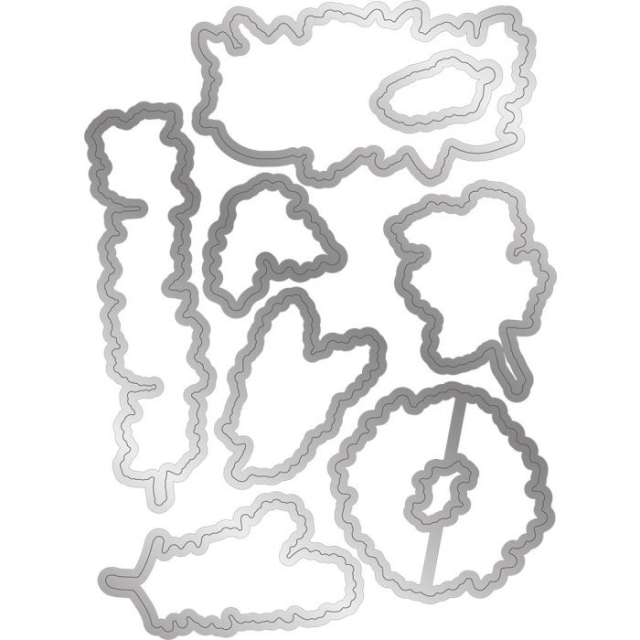 GEMINI Stamp & Die Stempel und Stanzschablone Festive Embellishments