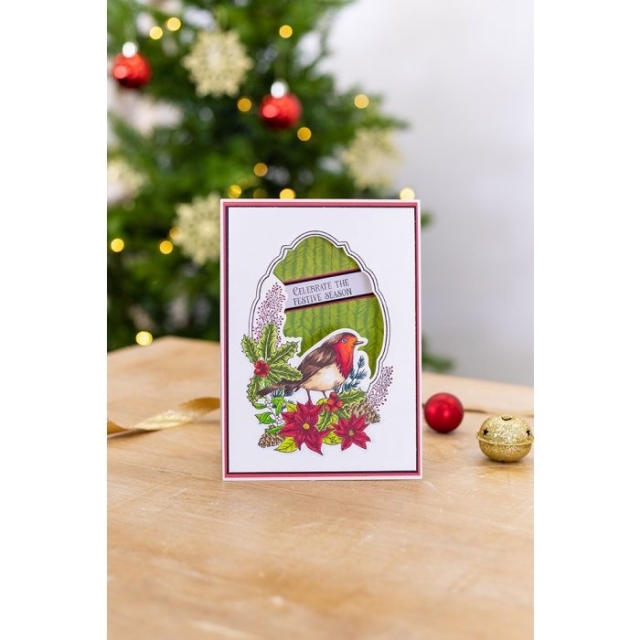 Gemini Stamp & Die Stempel und Stanzschablone Happy Christmas Wishes