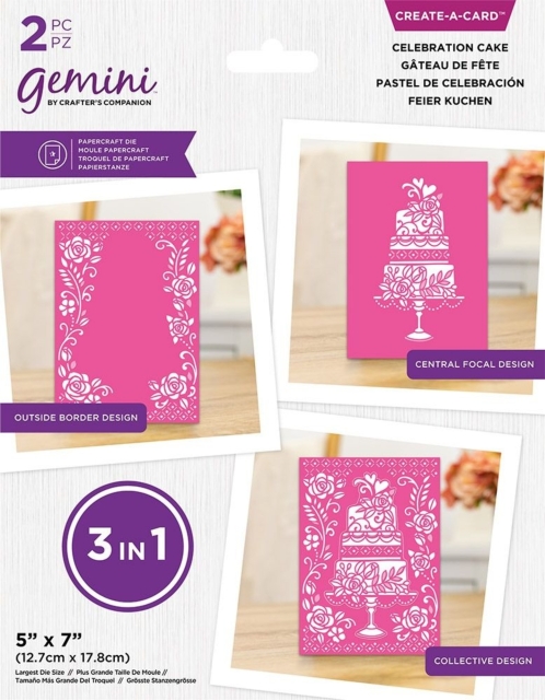 Gemini 3-in1 Create a Card Dies Stanzschablonen Celebration Cake