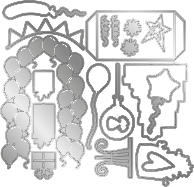 Gemini 3D Scene Builder Stamp & Die Stempel und Stanzschablone Celebrate Your Day