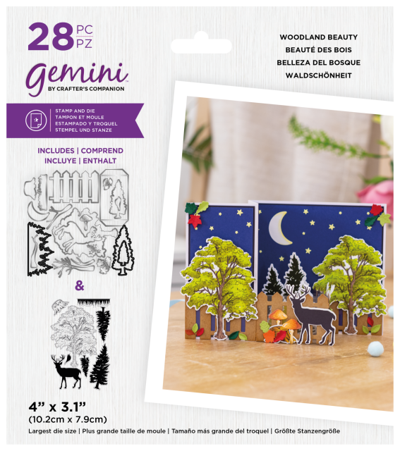 Gemini 3D Scene Builder Stamp & Die Stempel und Stanzschablone Woodland Beauty