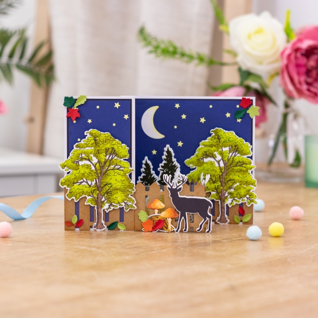 Gemini 3D Scene Builder Stamp & Die Stempel und Stanzschablone Woodland Beauty