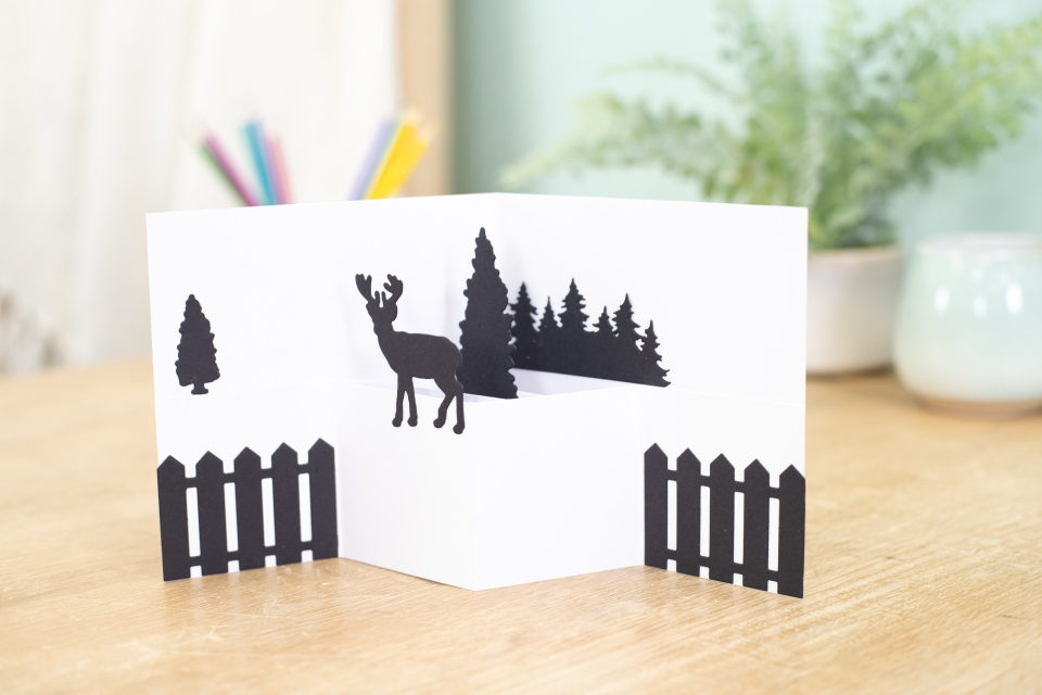 Gemini 3D Scene Builder Stamp & Die Stempel und Stanzschablone Woodland Beauty