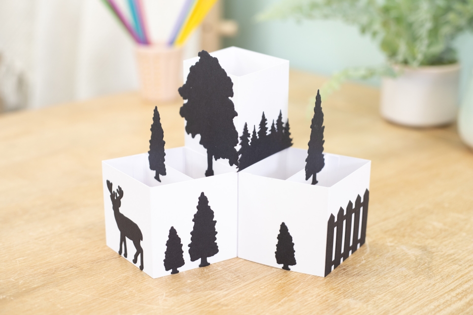 Gemini 3D Scene Builder Stamp & Die Stempel und Stanzschablone Woodland Beauty