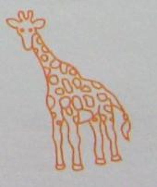 Doppelseitiger Stempel Giraffe