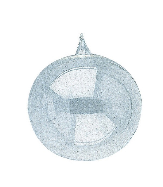 Glaskugel mundgeblasen glasklar mit Öse 4 cm Durchmesser