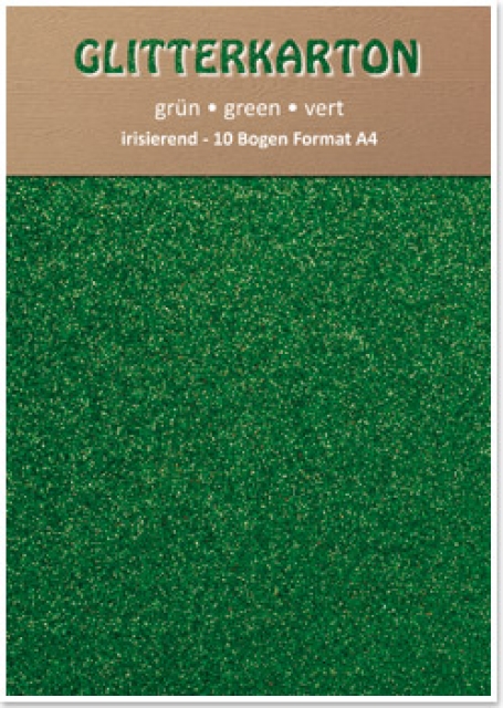 Reddy Cards Glitterkarton 1 Bogen A4 grün