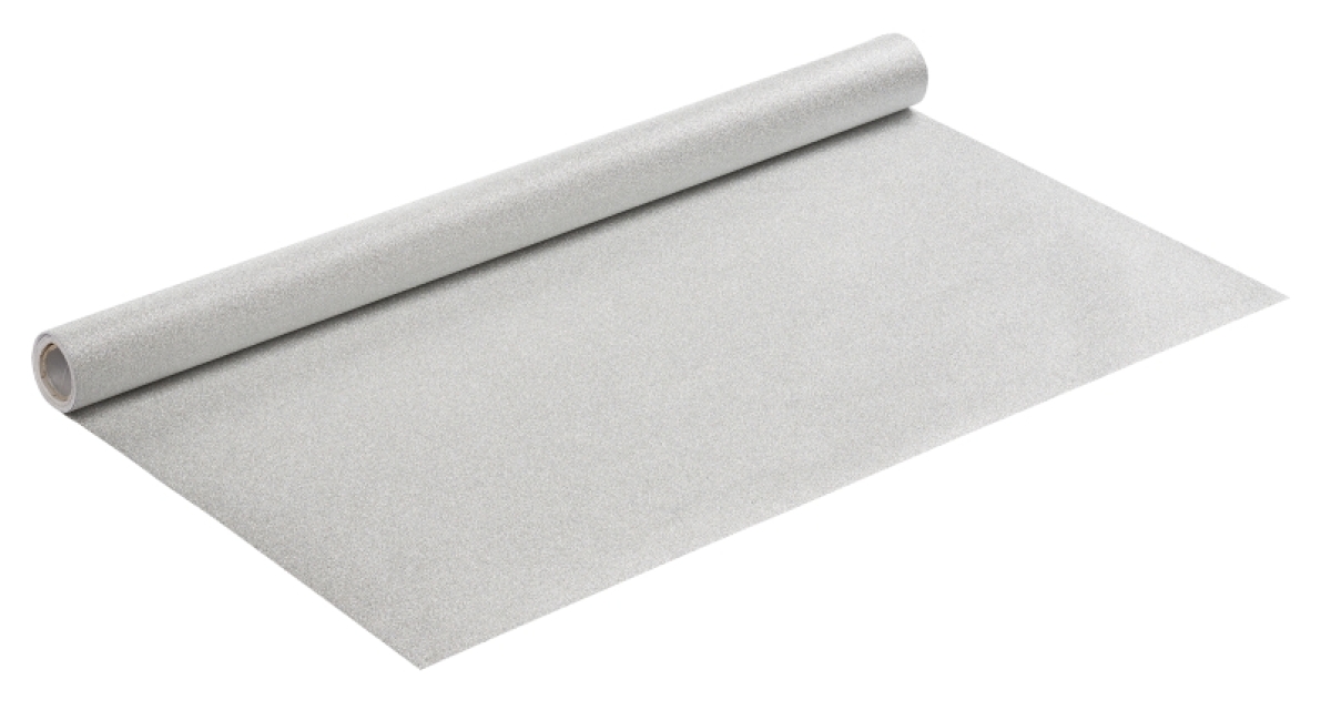 Glitzerfolie 45 cm x 2 Meter silber