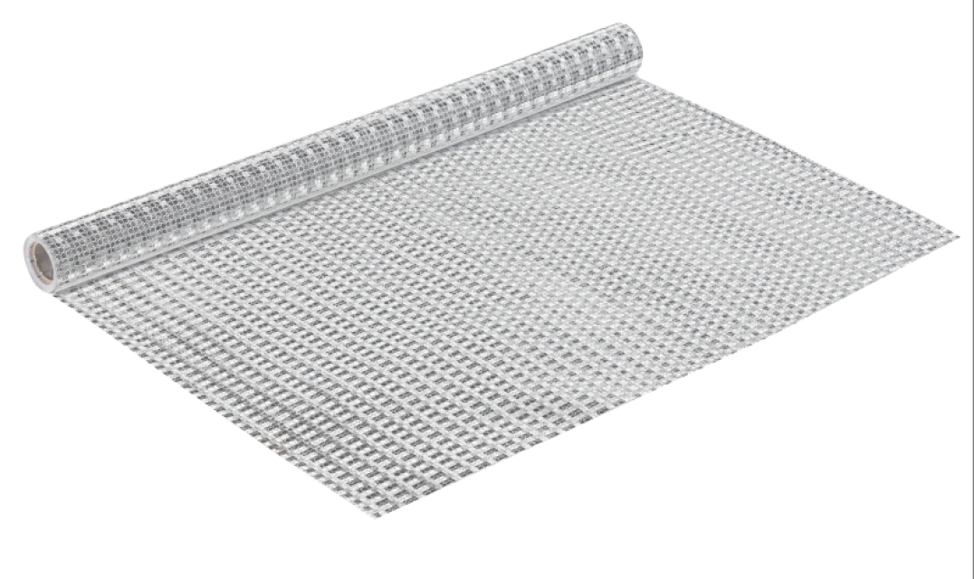 Glitzerfolie Design 45 cm x 2 Meter silber