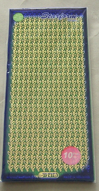 Le Suh Glitzer / Flitter Blätter Grün / Gold