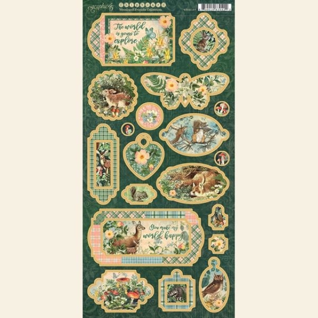Graphic 45 Woodland Friends Chipboard