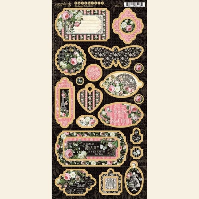 Graphic 45 Elegance Chipboard