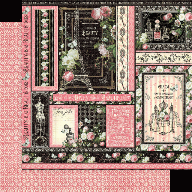 Graphic 45 Elegance 8 x 8 Inch Paper Pad