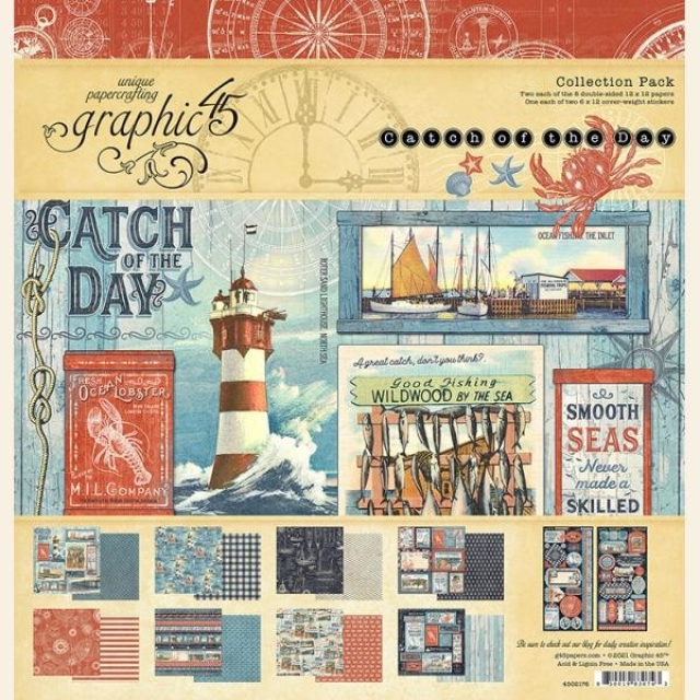 Graphic 45 Catch of the Day 12 x 12 inch  Collection Pack