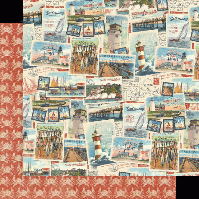 Graphic 45 Catch of the Day 8 x 8 inch Paper Pad