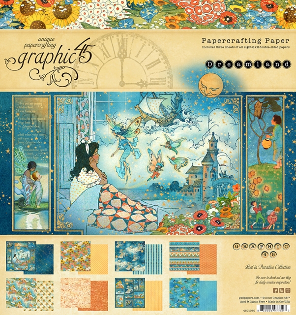 Graphic 45 Dreamland 8 x 8 Inch Paper Pad