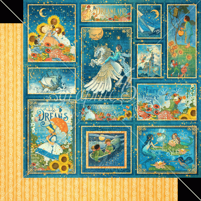 Graphic 45 Stars Aligned 12 x 12 Inch Paper Doppelseitig bedruckter Bogen in 30,5 x 30,5 cm - Kopie