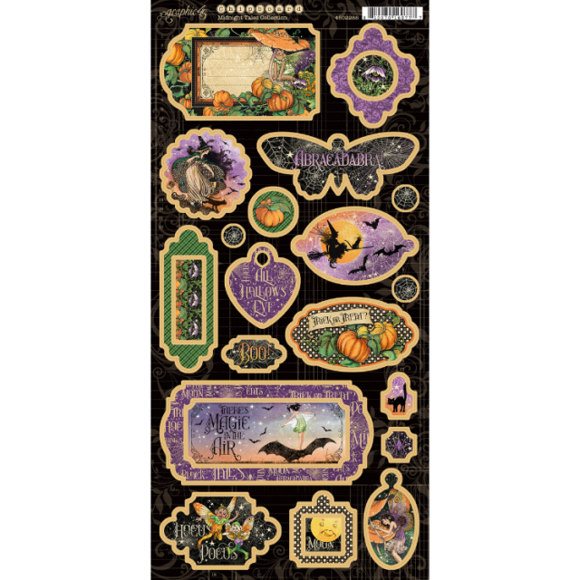Graphic 45 Midnight Tales Chipboard