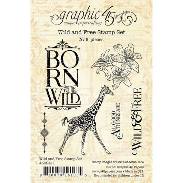 Graphic 45 Wild & Free Stamp Set