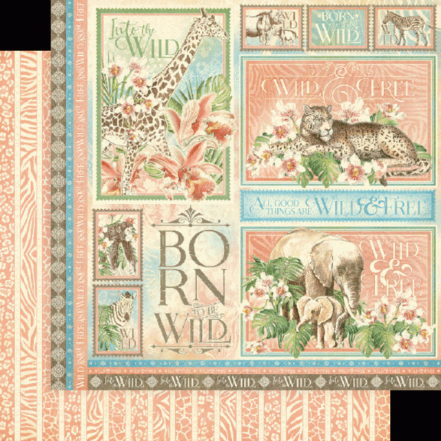 Graphic 45 Wild & Free 8 x 8 Inch Paper Pad