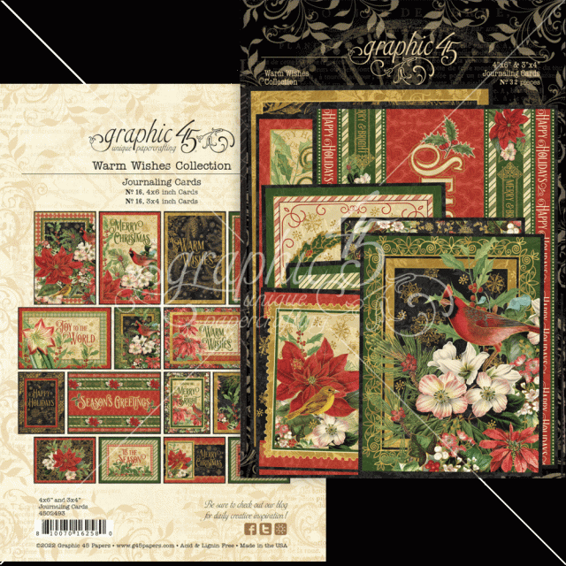 Graphic 45 Journaling Cards Warm Wishes