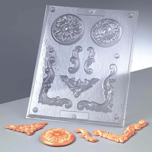Reliefform Ornament 7-teilig 4 bis 10 cm