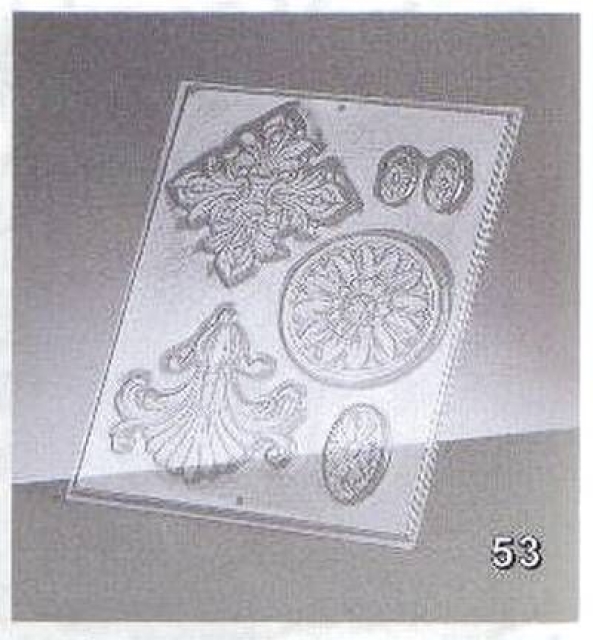 Reliefform Ornament 6-teilig 3 bis 10 cm