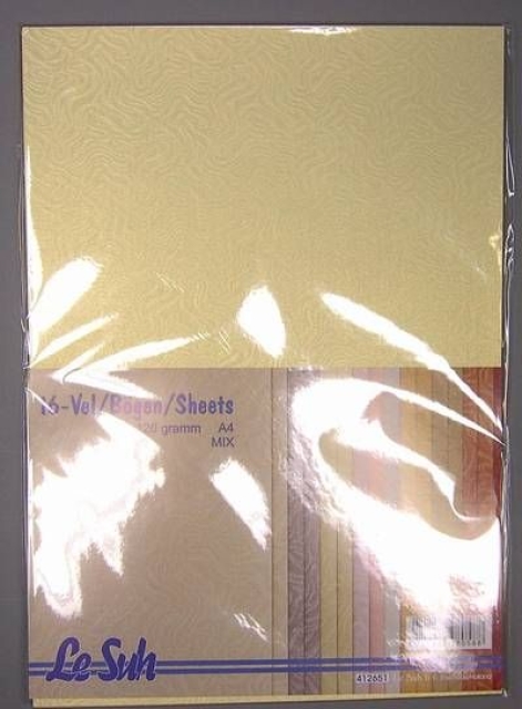 Le Suh Fantasie Papiere 120 Gramm 16 Bögen farblich sortiert