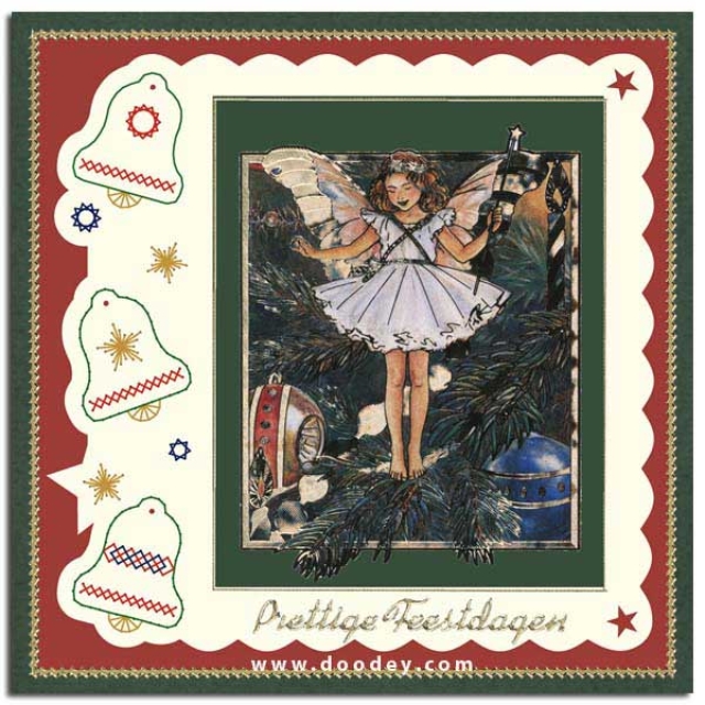 MD Sticker transparent Flower Fairies Christmas Tree gold