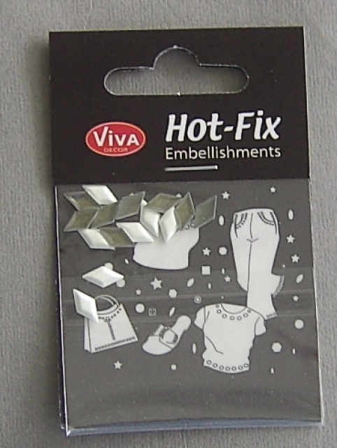 VIVA Decor Hot Fix Steine "Raute, perlmutt" 5 x 10 mm