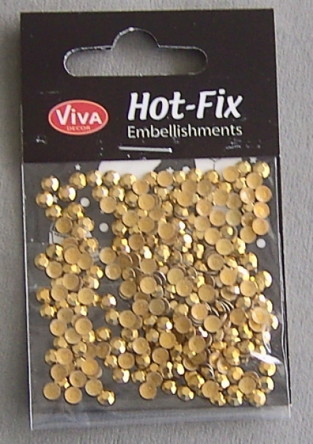 VIVA Decor Hot Fix Steine "Octagon Metallic" gold 4 mm